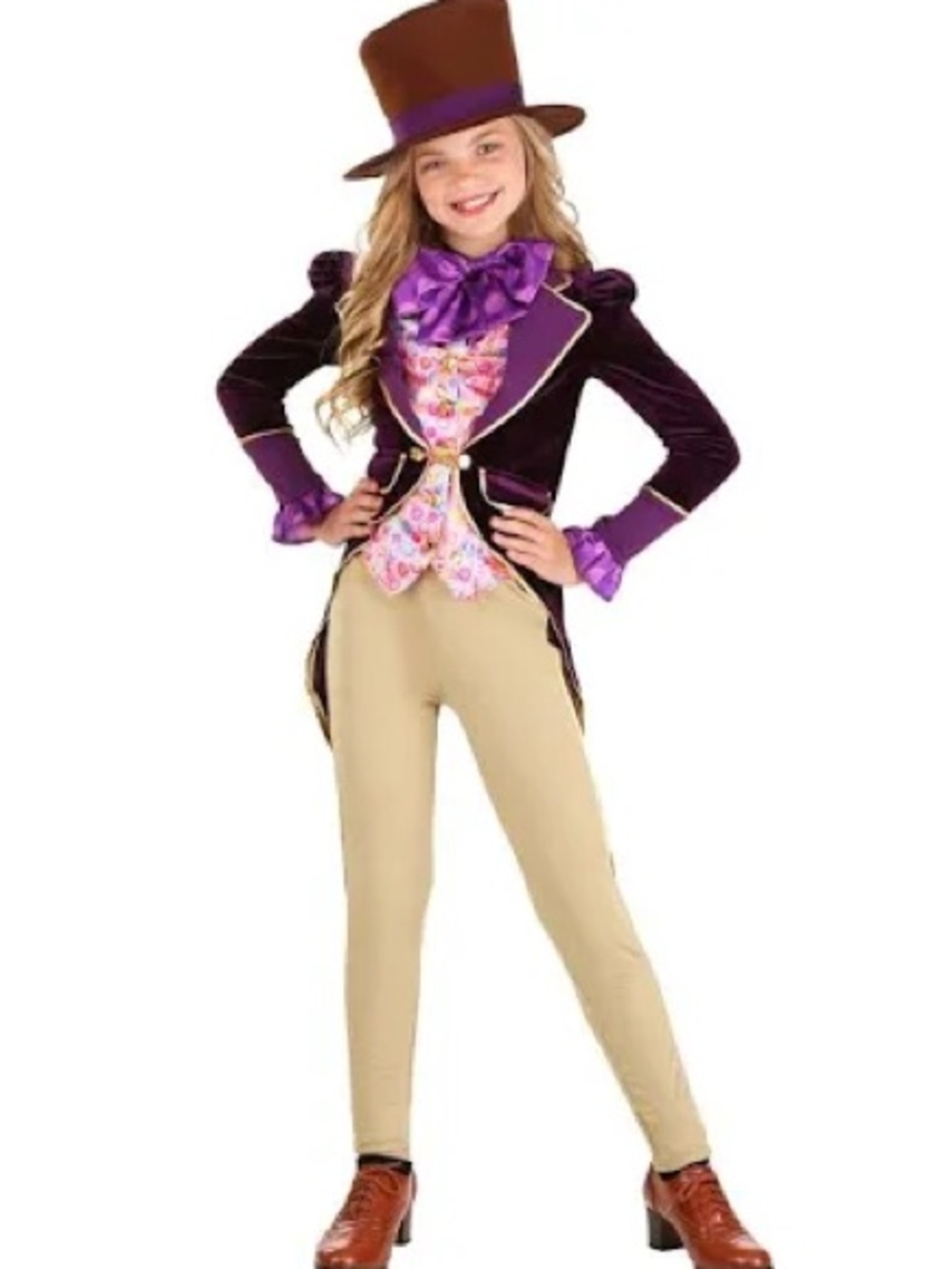 Purple & Gold Kids Costume Jacket and Pants Set size M